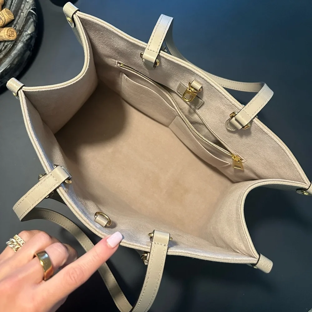 Louis Vuitton Beige Monogram Reverse OnTheGo Tote